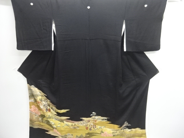 JAPANESE KIMONO / TOMESODE / EMBRIODERY / PAST SCENERY 